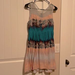 Urban Outfitters Kimchi Blue floral dress with sheer top